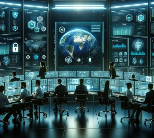 DALL·E 2024-05-14 15.55.45 - Remove the previous elements, focusing on a basic security operations center (COC) without any specific cybersecurity elements like large screens or d